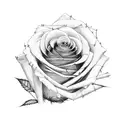rose wrapped in barbed wire tattoo design idea