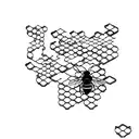 Bee and honeycomb tattoo design idea