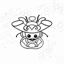 Bee and honeycomb tattoo design idea