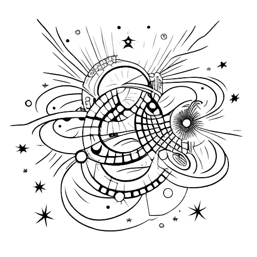 Ghetto Starry Night tattoo design idea