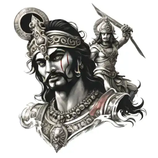 mahabharat warrior karna tattoo design idea