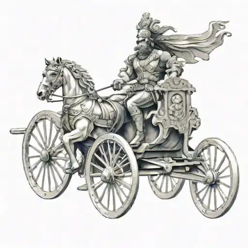 mahabharat chariot tattoo design idea