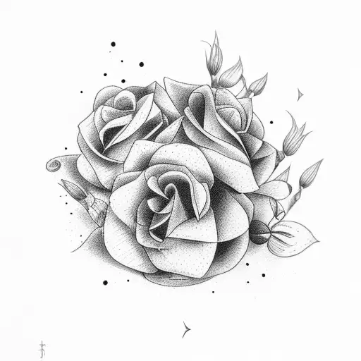 flowers with the words everything happens for reason tattoo design idea