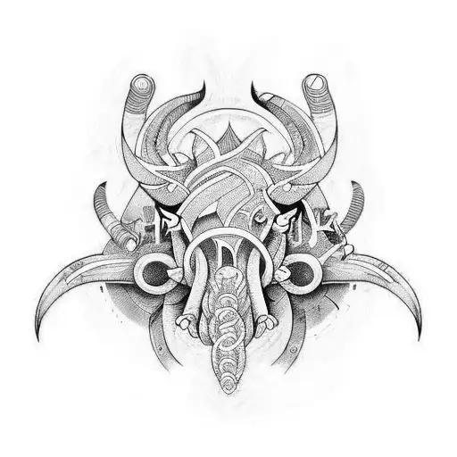 mastodon tattoo design idea