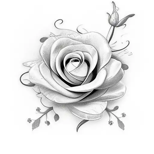 A stack of books with a vibrant flower growing out of it tattoo design idea