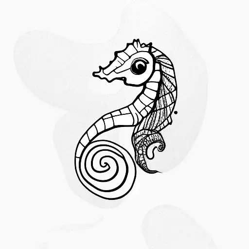 seahorse tattoo design idea