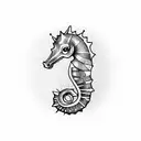 seahorse tattoo design idea