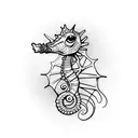 seahorse tattoo design idea