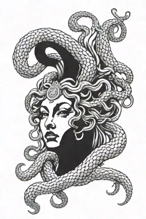 medusa head tattoo design idea
