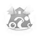 A question mark shaped house tattoo design idea