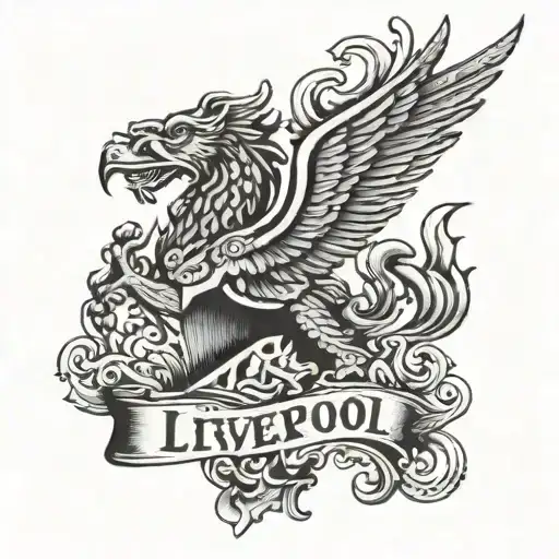 liverpool tattoo with ynwa tattoo design idea