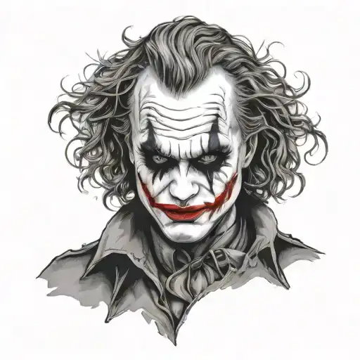 joker heath ledger tattoo design idea