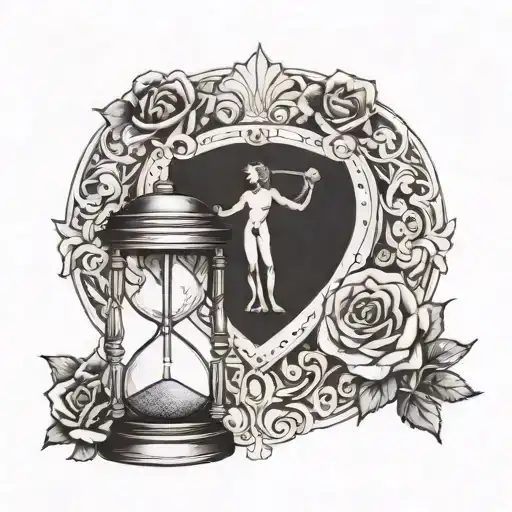 I want a tattoo outline of me and my dad standing next to eachother  I have a hourglass waist  Holding my left arm on my tattoo design idea