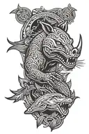 An intricate design incorporating elements of the Arkansas razorbacks, representing your dedication to challenging yourself and your passion for your family tattoo design idea