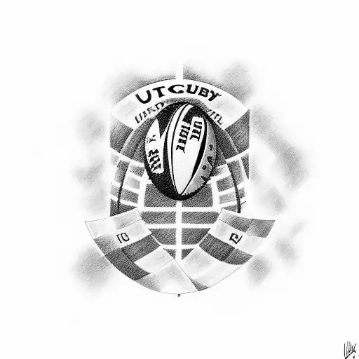 rugby union tattoo design idea