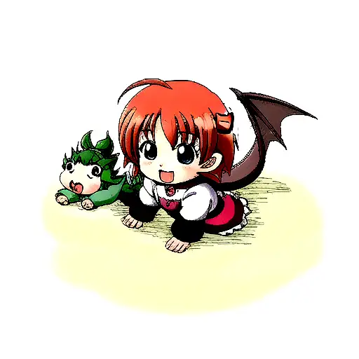 cute baby dragon  tattoo design idea