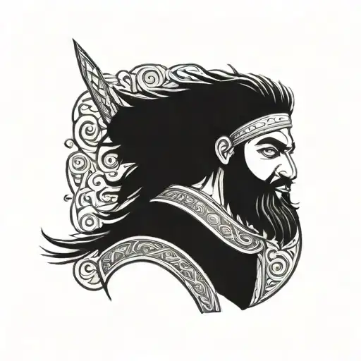 Persian warrior tattoo design idea