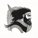 Persian warrior tattoo design idea