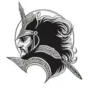 Persian warrior tattoo design idea