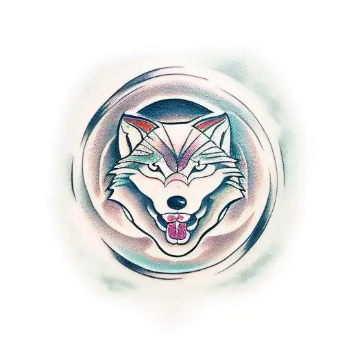 Wolf and Yin Yang tattoo design idea