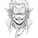 Donquixote Doflamingo One Piece character tattoo design idea