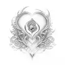 live heart beat beginning with name Lea and ending with the name Iva tattoo design idea