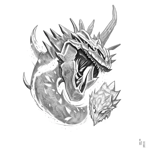 monster hunter game tattoo design idea