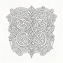 Pair tattoo design for lovers in the forms of letters "A" and "D" in the form of signature tattoo design idea
