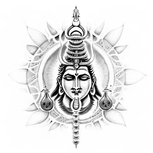 shiva kundalini powerful tattoo design idea