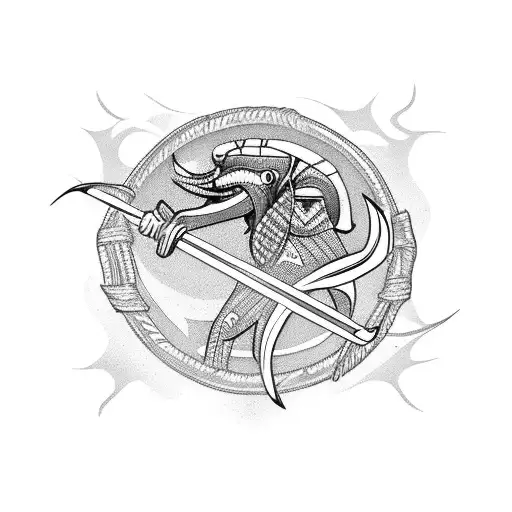 makau hook whitewater kayaker tattoo design idea