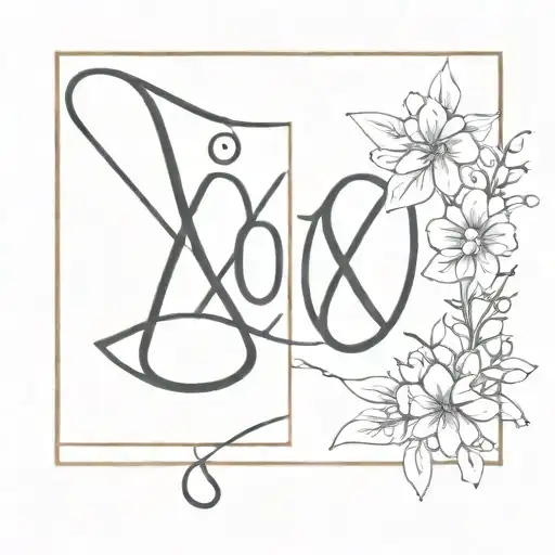 bookmark with XOXO letters tattoo design idea