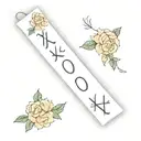 bookmark with XOXO  tattoo design idea