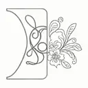 bookmark with XOXO  tattoo design idea