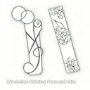 bookmark with XOXO  tattoo design idea