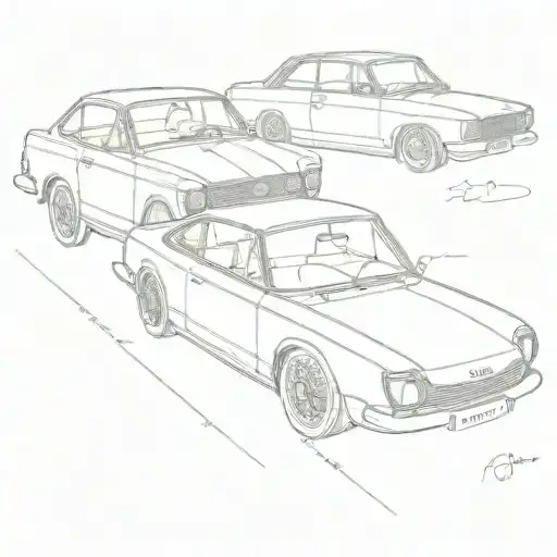 Audi ls 100 coupe from the year 1969 tattoo design idea