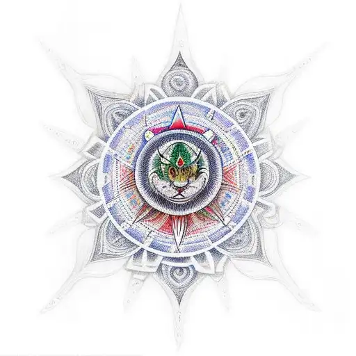 make a tattoo for me describing masculinity, spirituality, chakras, hindu culture  tattoo design idea