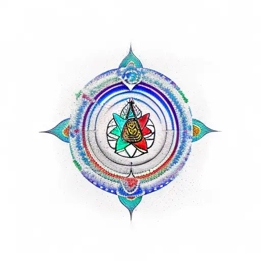 make a tattoo for me describing masculinity, spirituality, chakras, hindu culture  tattoo design idea
