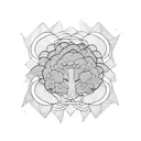 one line broccoli tattoo design idea