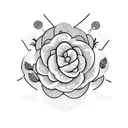 one line broccoli tattoo design idea