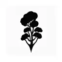 broccoli with a Initial J tattoo design idea