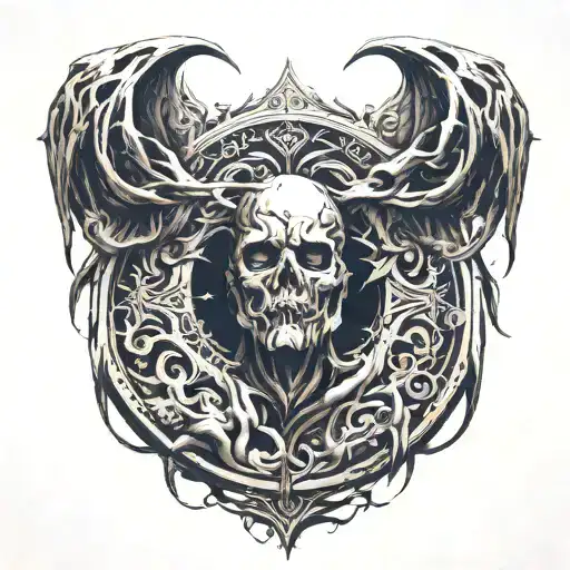 dark soul leaving the body tattoo design idea