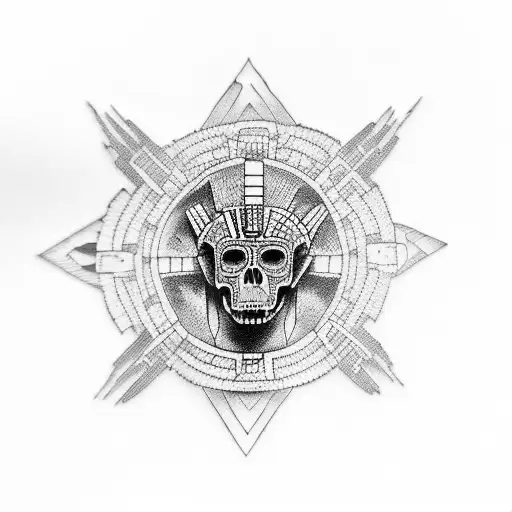 Mayan yeezus tattoo design idea