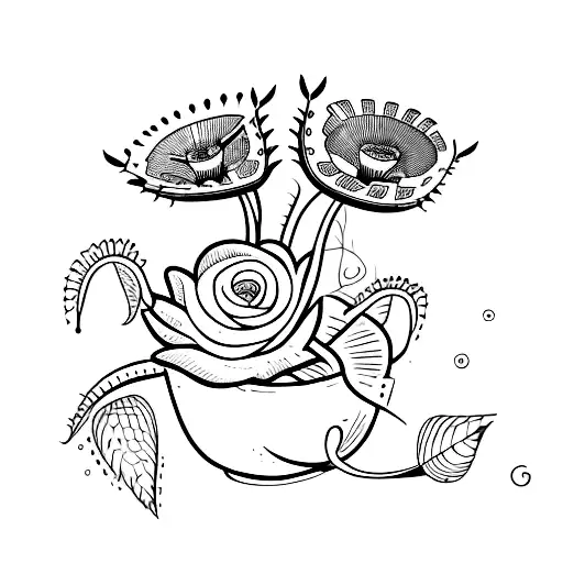Venus flytrap  tattoo design idea