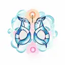 pisces and sagittarius  tattoo design idea