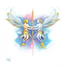 pisces and sagittarius  tattoo design idea