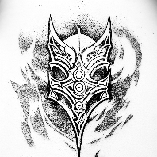 final fantasy xiv dark knight tattoo design idea