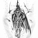 Grim Reaper dark knight tattoo design idea
