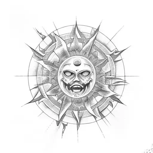 a slightly dying sun on the inside of left elbow tattoo design idea