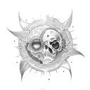a slightly dying sun on the inside of my left elbow and some spawns fall from it to the inside of the forearm tattoo design idea