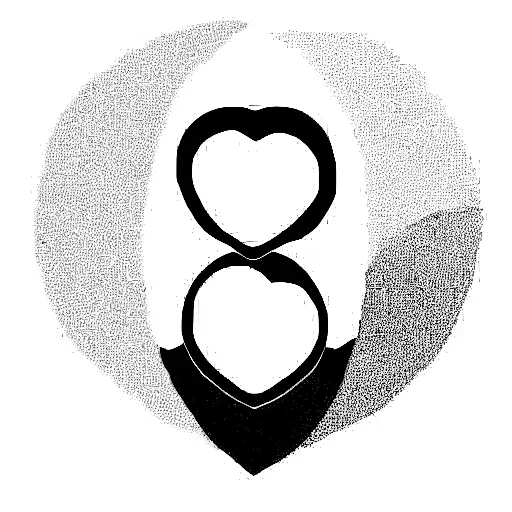 yin Yang three love hearts tattoo design idea